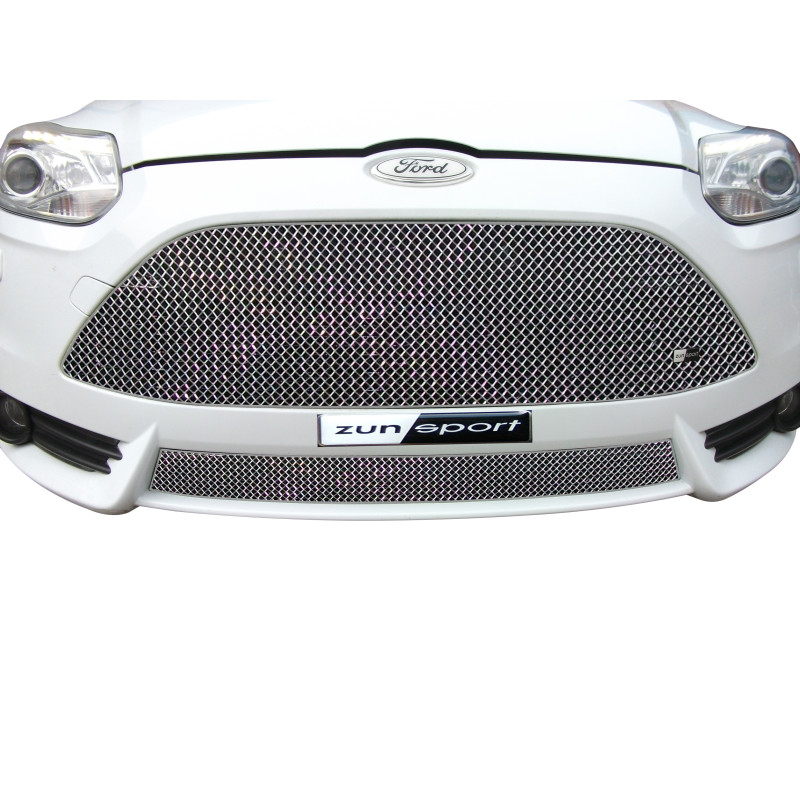 Zunsport Compatible With Ford Focus ST MK4.5 - Front Grill Set - Black  Finish