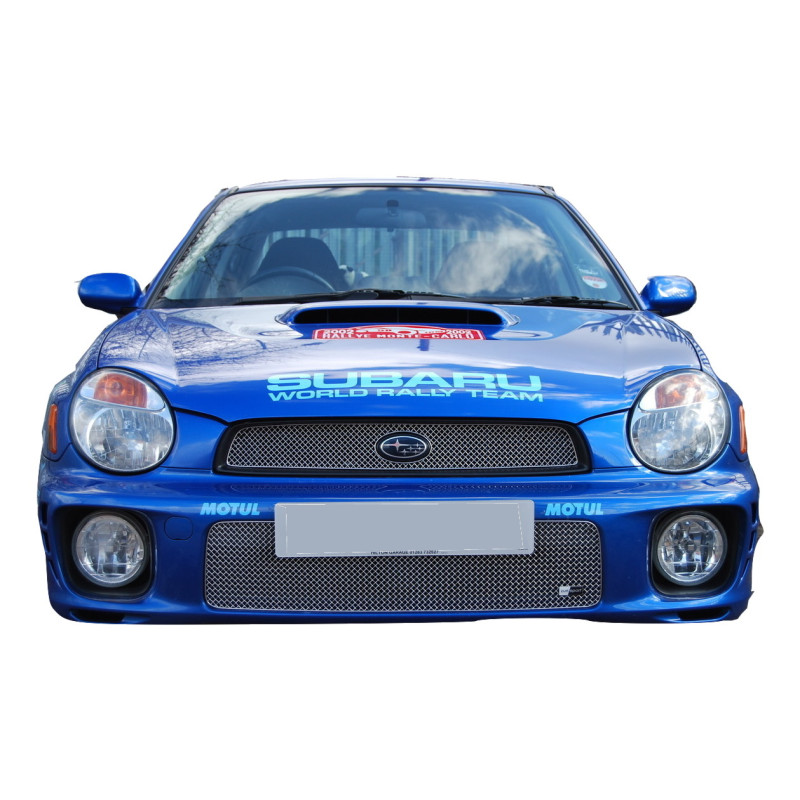 Zunsport Compatible With Subaru Impreza Blob Eye Top Grille 2003-2005 Silver finish 